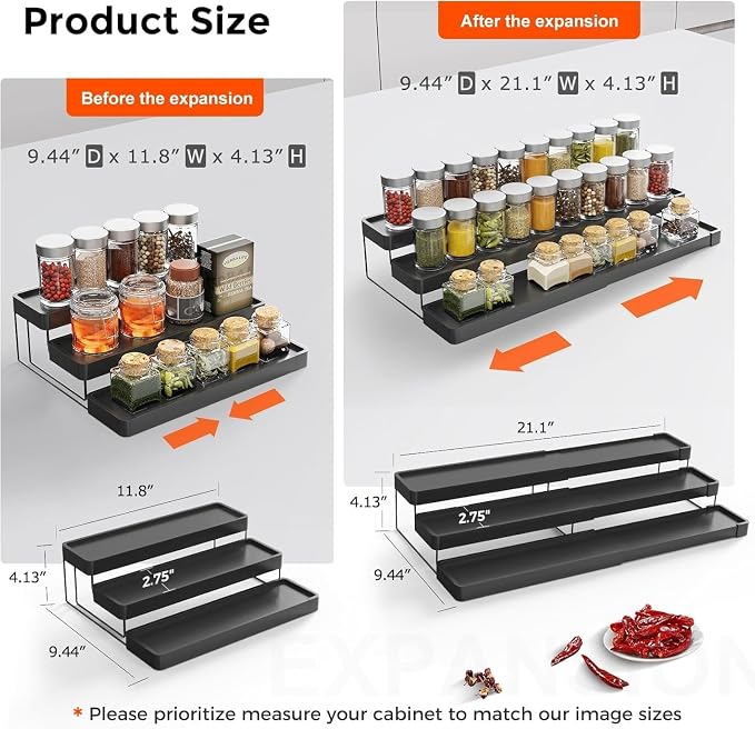 Expandable Spice Rack Organizer - Image 2