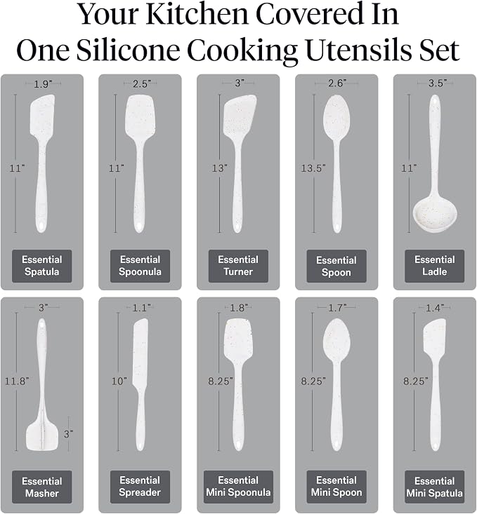 GIR: Get It Right 10-Piece Silicone Essentials Kitchen utensils set - Image 3