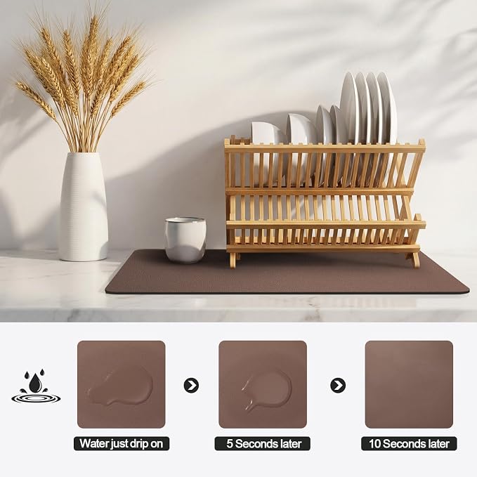 Ecotrim - Dish Drying Mat for Kitchen Counter | Coffee Bar Mat for Countertops - Image 4