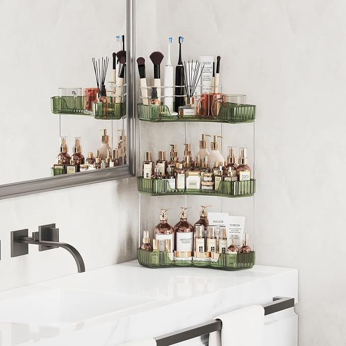 Asayuee 3-Tier Corner Bathroom Counter Organizer - Image 3