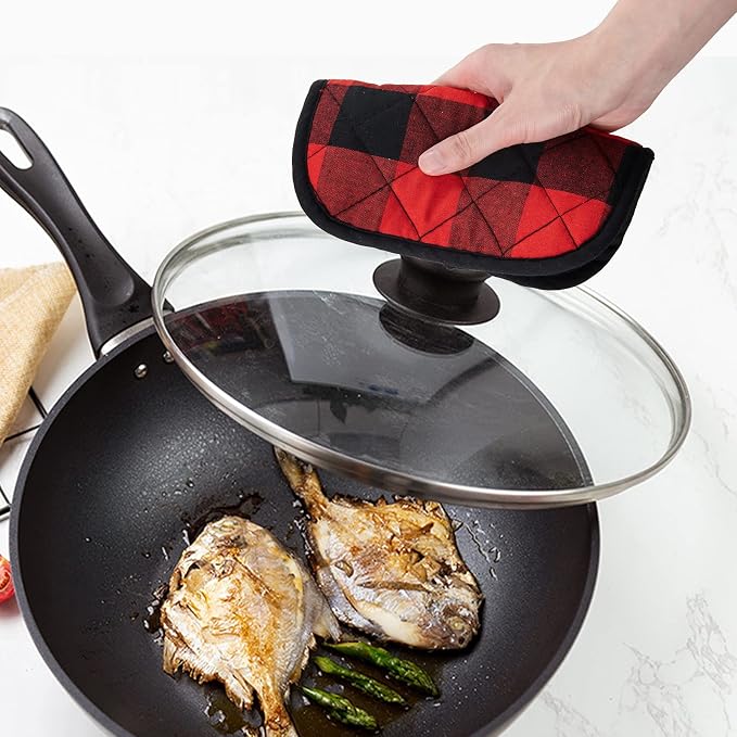 Joyhalo 4 Pack Pot Holders for Kitchen, Cotton Oven Holder - Image 5