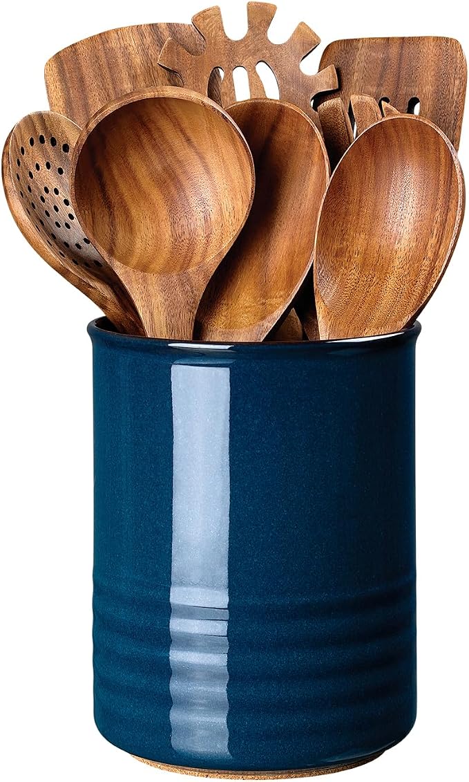 ABRUTY Utensil Holder, 6.7" Ceramic Kitchen Utensil Crock by ABRUTY