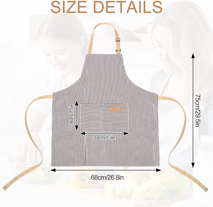 VALOME 2 Pack Kitchen Aprons, Apron - Image 2