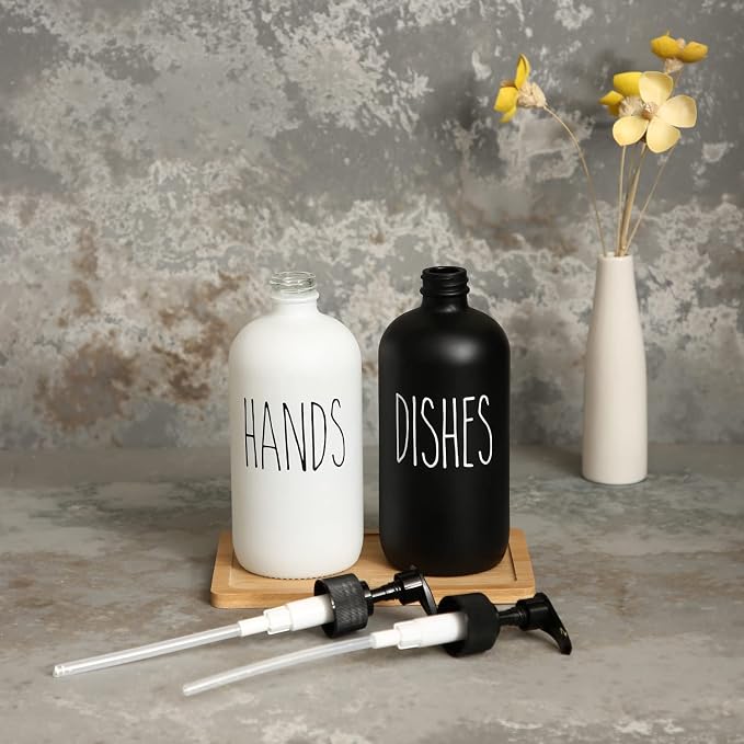 MOMEEMO Soap Dispenser Set 2 Pack, Contains Hand and Dish Soap Dispenser - Image 5