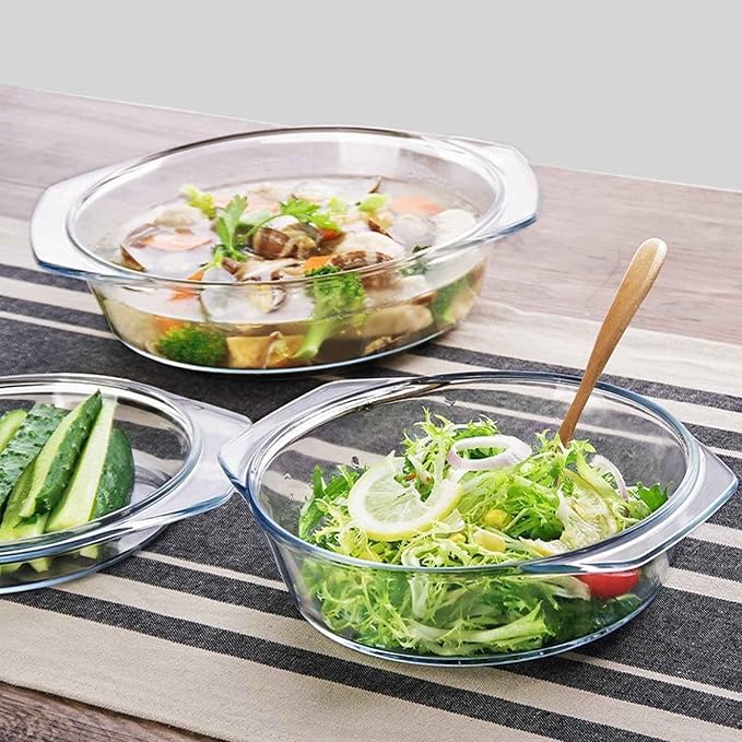 Set of 6 Pieces Round Tempered Glass Casserole Dish - Image 6