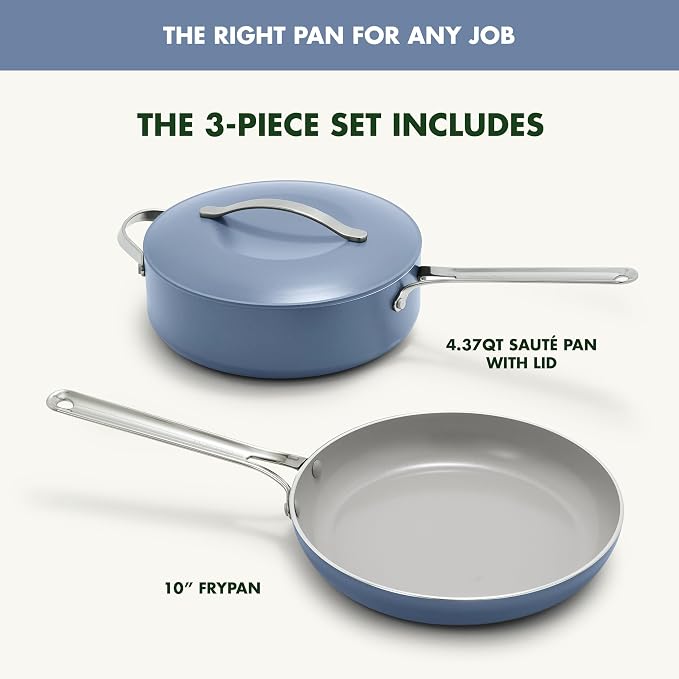 GreenPan Nova 10” Frying Pan Skillet and 4.37QT Sauté Pan - Image 4