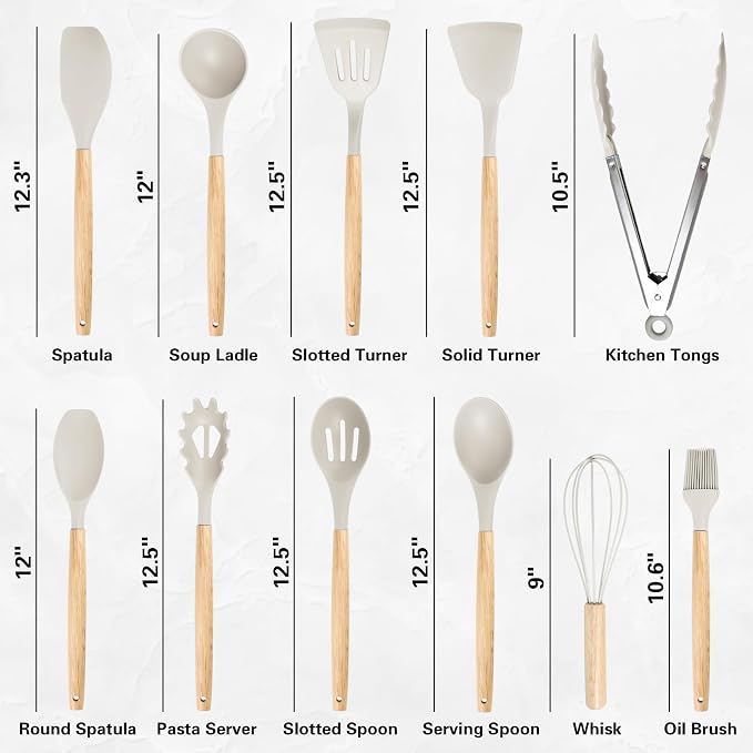 19 PCS Kitchen Cooking Utensils Set, 11 Pieces Silicone Cooking Utensils Set 6 - Image 2