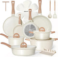 Pots and Pans Set Non Stick Non-Toxic 22 Pcs Ceramic Cookware Sets Nonstick by useluck