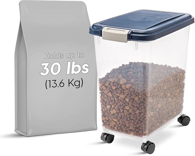 IRIS USA Airtight Dog Food Storage Container, Attachable Wheels, - Image 3