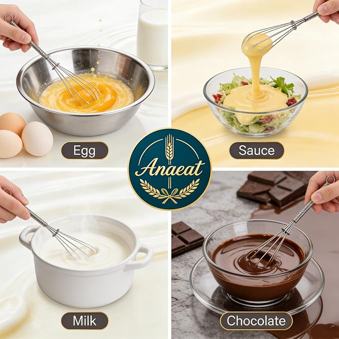 Anaeat Mini Wire Whisks, Beating and Stirring - Image 4