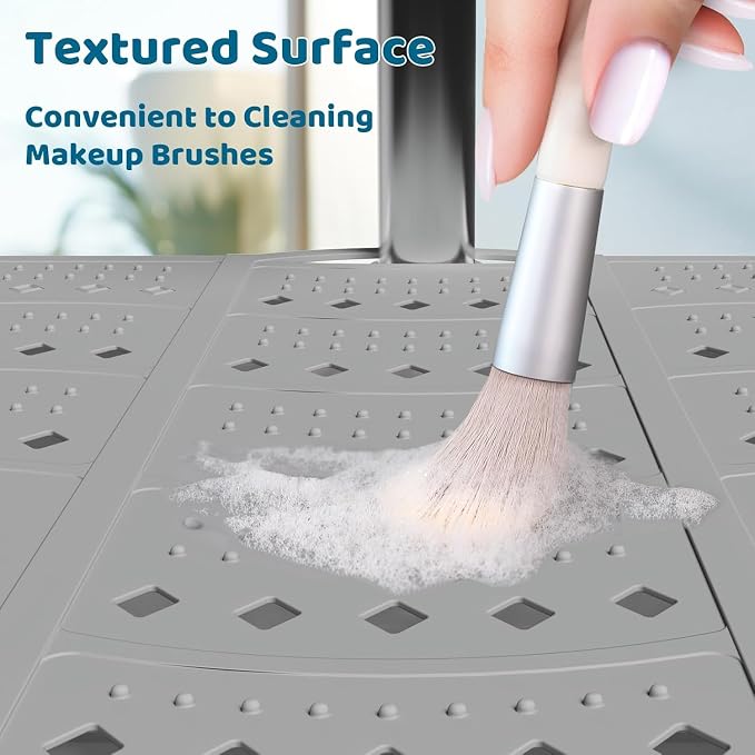 Bathroom Sink Cover for Counter Space, Foldable Silicone Makeup Mat for Hair - Image 7
