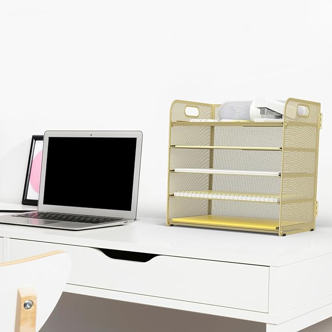 Sinboun Letter Tray Paper Organizer 5-Tier Desk Organizer File Organizer Paper - Image 4