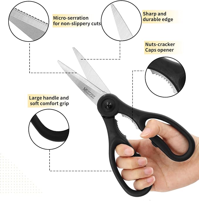 Kitchen Scissors All Purpose, Heavy Duty Stainless Steel Kitchen Shears - Image 3