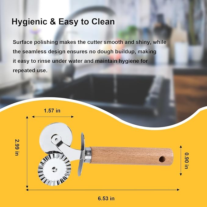 Pastry Double Cutter Wheel, Dual-Head Baking Tool - Image 6