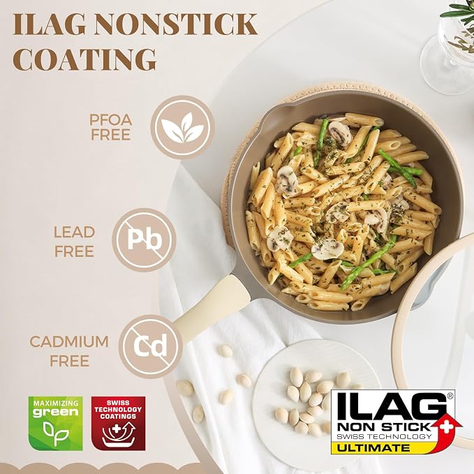 PRICUSIS Nonstick Frying Pan, 8/10/12 Inch Skillet - Image 5