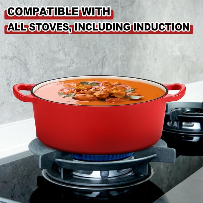 E-far 7QT Oval Dutch Oven Pot - Image 4