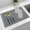 Large Stone Drying Mat for Kitchen Counter, Collapsible Stone Dish Drying Mats by Yungaspy