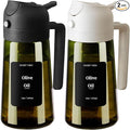 SWEET VIEW 2PCS Olive Oil Dispenser and Oil Sprayer – 16oz/470ml Glass by SWEETVIEW