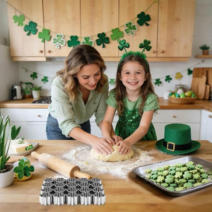 AIERSA Mini Shamrock Cookie Cutter, St Patricks Day Cookie Cutters, 1 Inch Tiny - Image 6