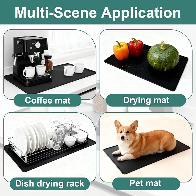Silicone Coffee Mat, Eco-friendly, Hygienic Drying Pad, Leak-Proof and Non-Slip - Image 5