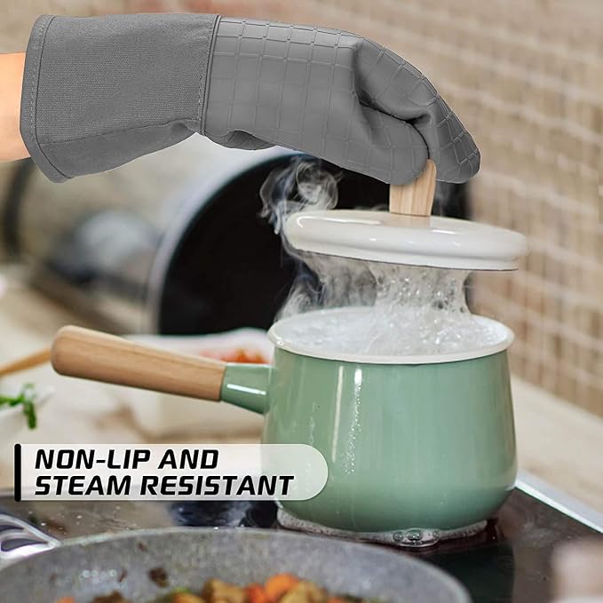 HOMWE Silicone Oven Mitts and Pot Holders - Image 5