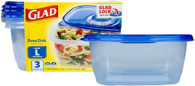Glad GladWare Deep Dish Food Storage Containers by GladTrashFoodStorage