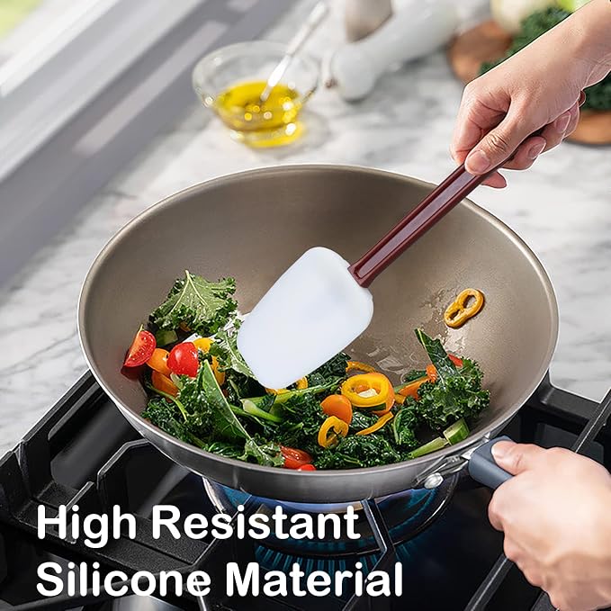 14 INCH Silicone Spatulas Heat Resistant Heavy Duty Rubber Spatulas Commercial - Image 6