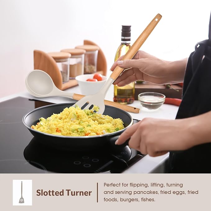 E-far Cooking Utensils Set of 6, Silicone Kitchen Utensils - Image 4