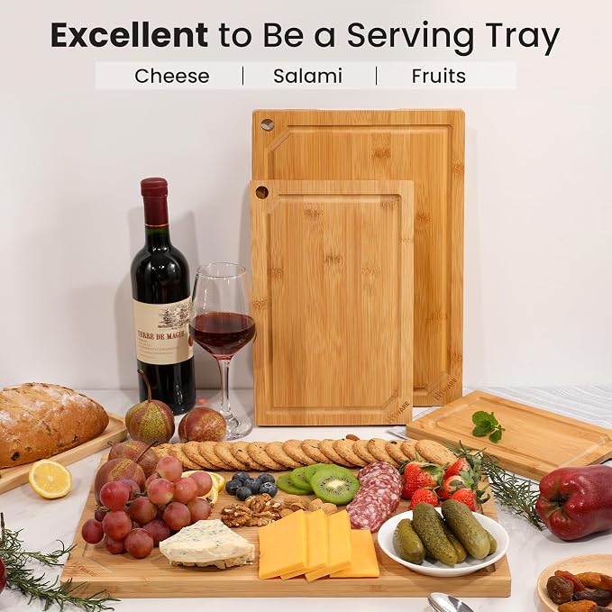Hiware Extra Large Bamboo Cutting Board - Image 6
