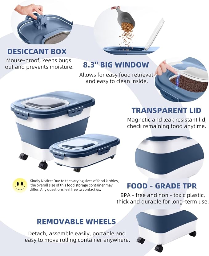 20-30 Lbs Rice Storage Container, Collapsible Food Storage Containers - Image 8
