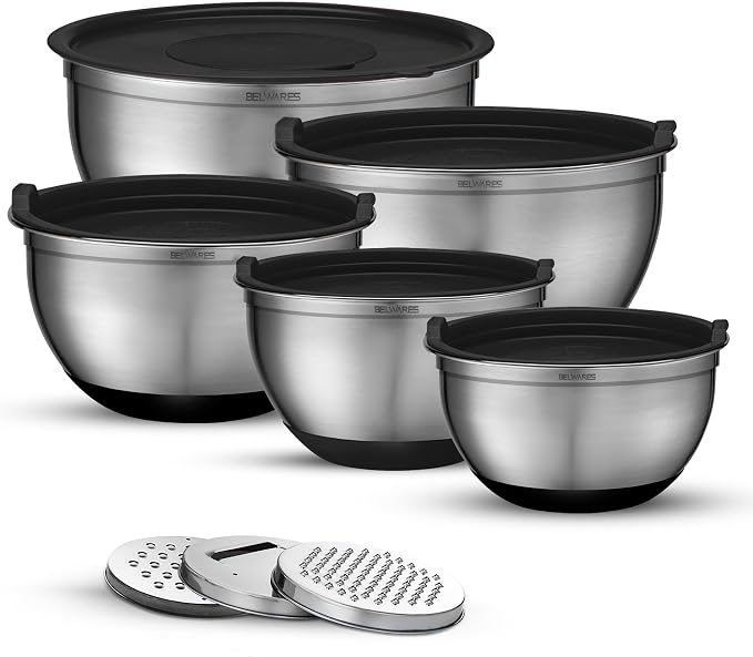 Belwares Mixing Bowls with Lids Set of 5 - Image 9