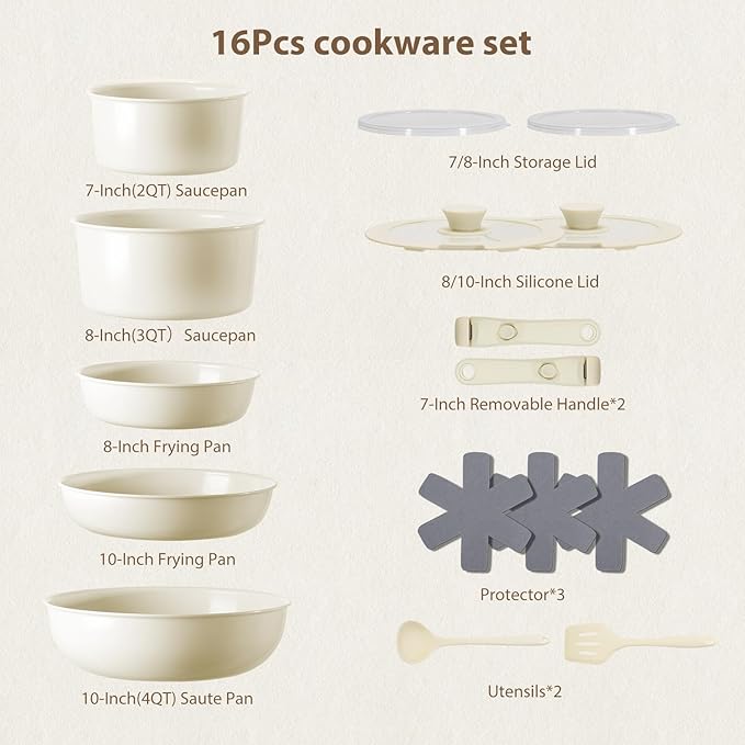 Pots and Pans Non Stick, Induction Kitchen tagines Set - Image 3