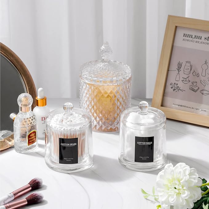 Qtip Holder Thick Glass Apothecary Jars - Image 8