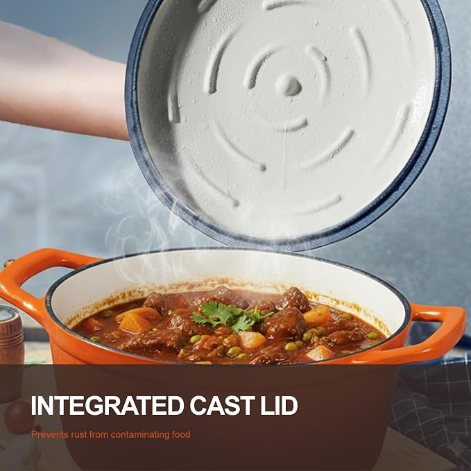 Overmont Enameled Cast Iron Dutch Oven - Image 2