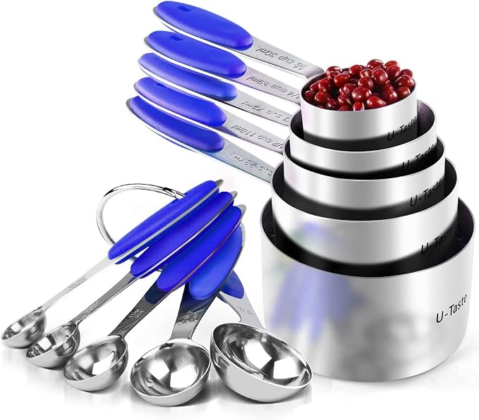 Measuring Cups : U-Taste 18/8 Stainless Steel Measuring Cups and Spoons Set of by U-Taste