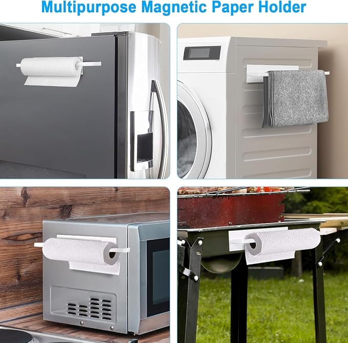Magnetic Paper Towel Holder for Fridge, Toilet Paper Roll Holder Magnetic Paper - Image 3