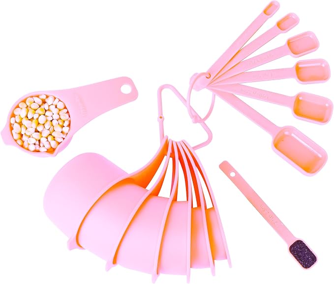 Measuring Cups and Spoons Set, Plastic Measuring Cup Set 15, 7 Measuring Cups & - Image 6