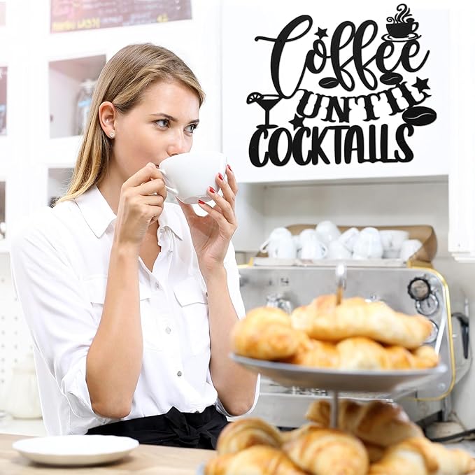 Ferraycle Coffee Bar Decor, 12 x 10.2 Inch Sign - Image 6