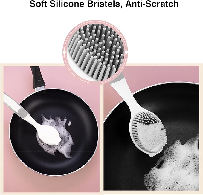 Dish Scrubber, Silicone Soft Bristles Scrub Brush - Image 5