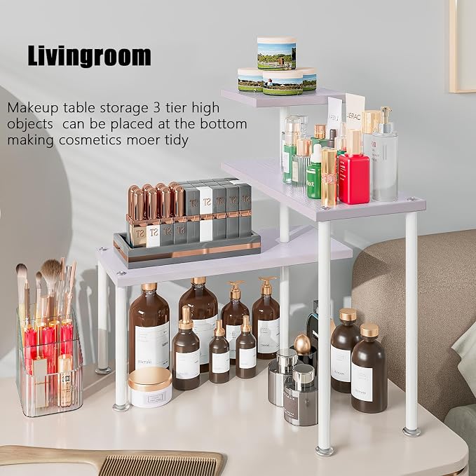 Countertop Organizer Organization 3 Tier Kitchen Corner Shelves Adjustable - Image 5