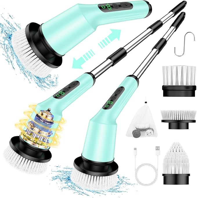 Electric Spin Scrubber for Cleaning Bathroom, Shower Scrubber Cordless Cleaning by CTMAST