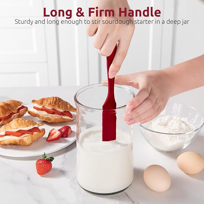 U-Taste Skinny Silicone Jar Spatula: 600ºF Heat-Resistant Food-Grade 10in Long - Image 3