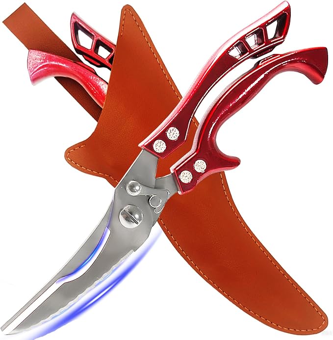 Heavy Duty Kitchen Shears by ANDONG, Kitchen Scissors, Stainless Steel Poultry - Image 9