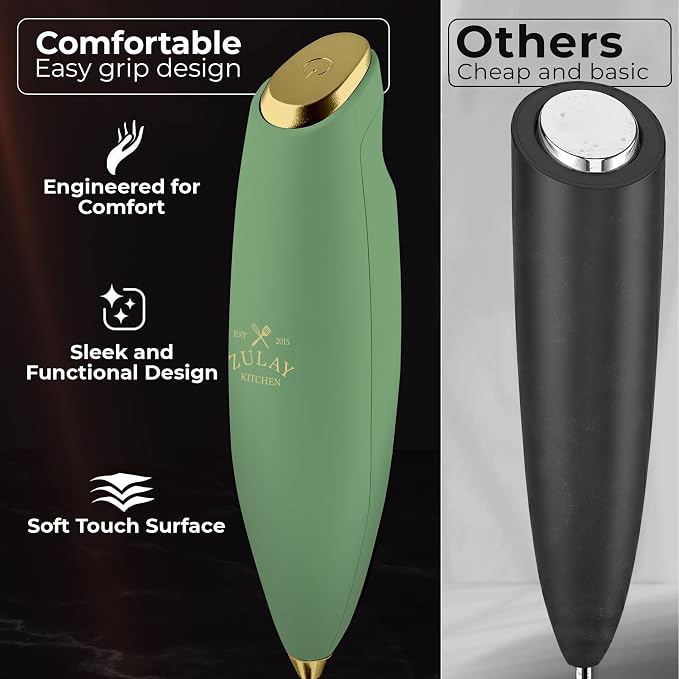 Zulay Kitchen Patented Tornado Triple Whisk Milk Frother - Image 4