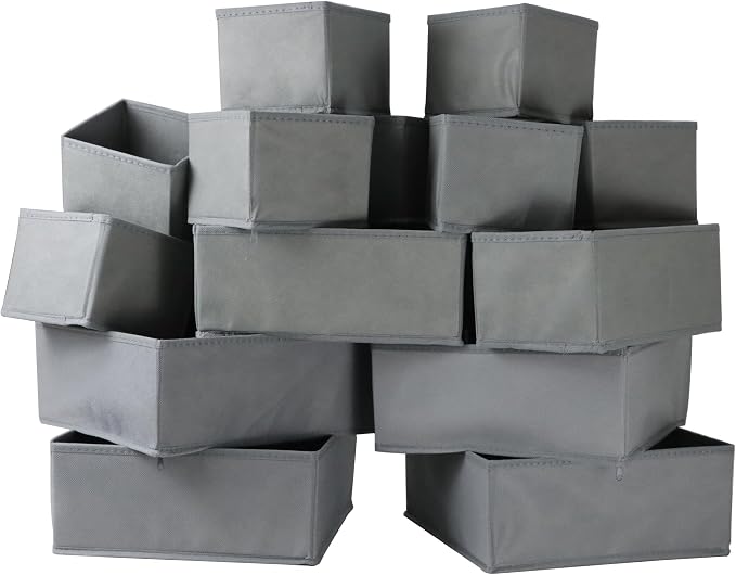 Fordonral 16 Pack Drawer Organizer Clothes, Foldable Fabric Dresser Organizer - Image 7