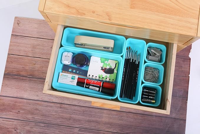 Kutesna 15 PCS Interlocking Desk Drawer Organizer Separator - Image 3