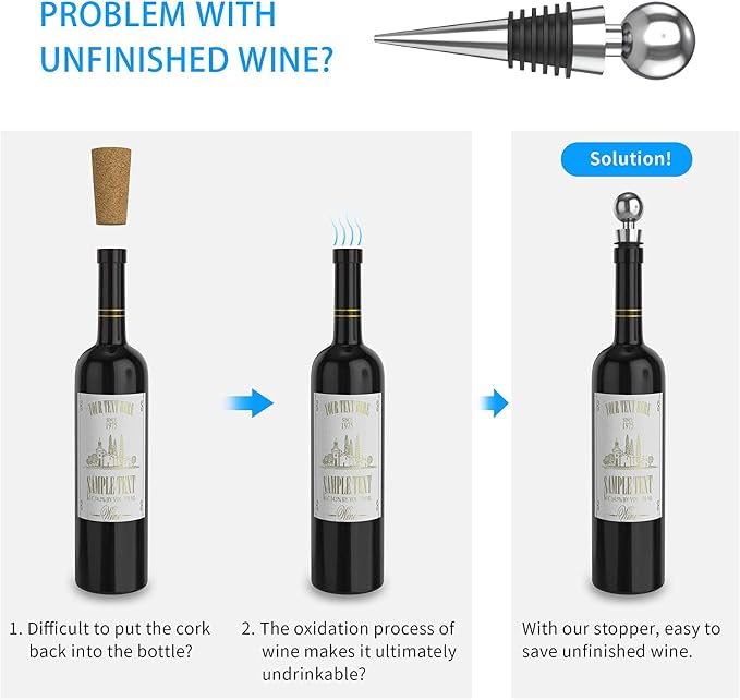 IPOW Wine Opener, Zinc Alloy Wine Bottle Opener, Wing Corkscrew Heavy Duty - Image 5