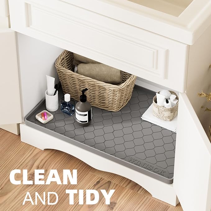 Winisok Silicone Under Sink Mat 34" x 19", kitchen Essentials and Gadgets - Image 4