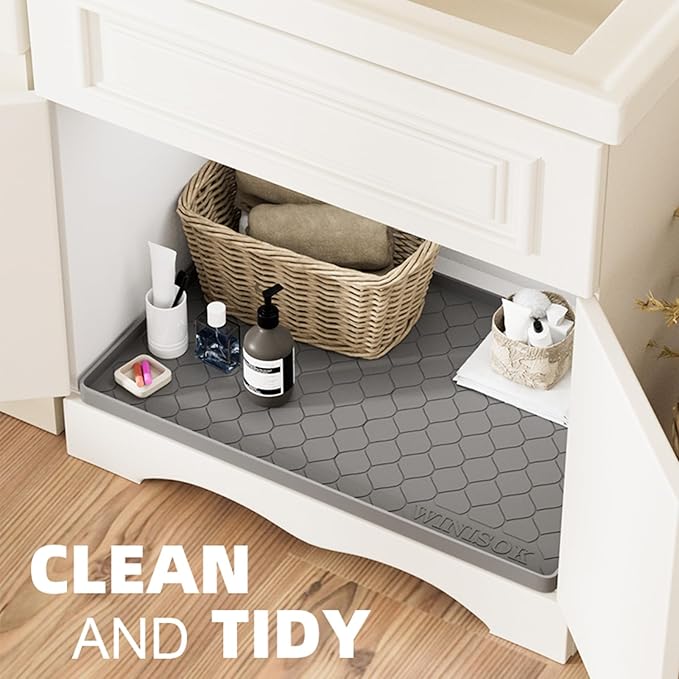 Winisok Silicone Under Sink Mat 37" x 22", Kitchen Essentials and Gadgets - Image 4