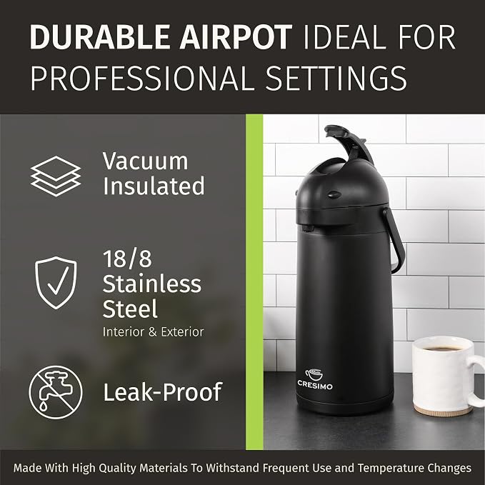 Airpot Coffee Dispenser With Pump, 36 Hours Cold - Image 5